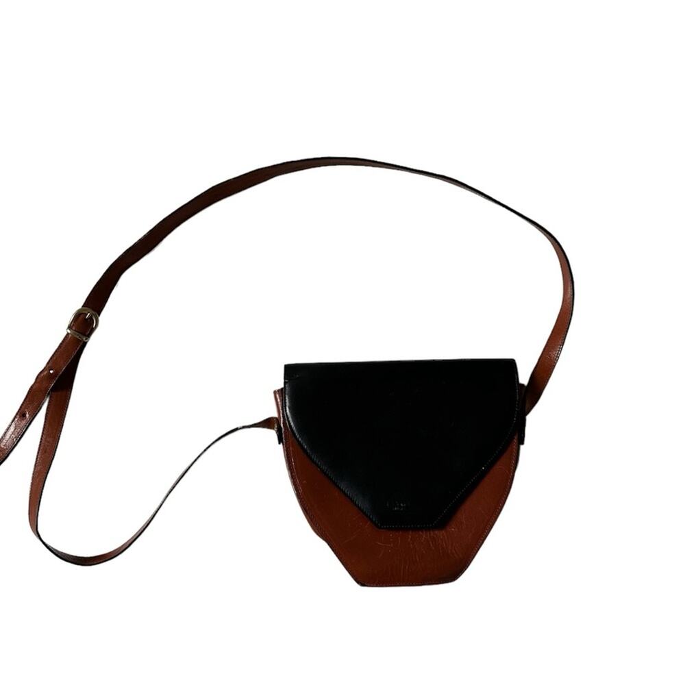 Sandro Firenze Leather Crossbody Brown & Black